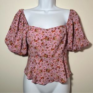 Pink Floral Top